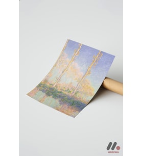 Claude Monet Kavaklar, Çerçevesiz Yüksek Kalite Duvar Afişi - Sanatsever Hediyesi