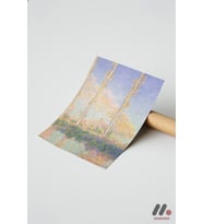 Claude Monet Kavaklar, Çerçevesiz Yüksek Kalite Duvar Afişi - Sanatsever Hediyesi