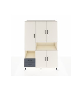 Hyperion Dolap 10 Raflı 2 Çekmeceli 5 Kapaklı 132x44x195 Aytaşı-Aytaşı/Antrasit