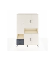 Hyperion Dolap 10 Raflı 2 Çekmeceli 5 Kapaklı 132x44x195 Aytaşı-Aytaşı/Antrasit