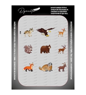 Tatlı Hayvanlar Cute Animals Press Tekstil Ütü İle Yapışabilen Transfer Baskı Kağıdı DTF BASKI (Karışık)
