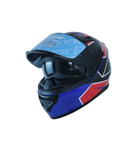Motosiklet Kask Ece 22.R06 Double Vizörlü Full Face Motor Kaskı Rush
