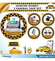 Taksi Kamera Seti 1 Uzaktan Izlemeli 2 Kameralı Wifi 500 Gb Harddisk Dahil