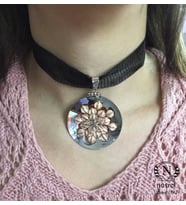 925 Ayar Rose Gümüş Çanaklı Çiçek Model Kolye Ucu