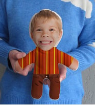 BK Gift Kişiye Özel Fotoğraflı Kostümlü Çocuk Bebek Yastık