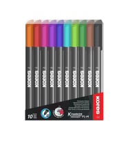 Asetat Kalemi 10 Renk 1.0 Mm 1 Paket Cd Kalemi M Keçe Uçlu Kalem Silinmez Renkli Permanent Kalem
