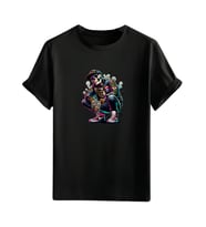 Animasyon Görselli  Unisex (Tshirt) Tişört (Siyah)