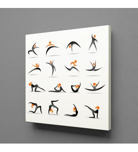 SPOR HAREKETİ YAPAN İNSANLAR KANVAS TABLO 160x160cm
