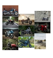 Orora Motosiklet Temalı Poster Duvar Kağıdı Seti-10lu-230g-A5