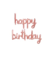 Rose Gold Happy Birthday El Yazı Folyo Balon