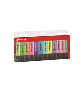 Penmark Fosforlu Kalem 12 Li Karışık Renk 6 Pastel + 6 Neon Renk
