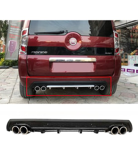Fiat Fiorino Siyah Difüzör Çiftli Yuvarlak Egzoz Görünümlü D Tip Difizör
