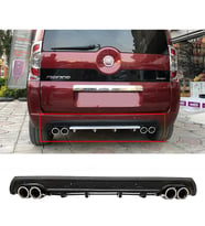 Fiat Fiorino Siyah Difüzör Çiftli Yuvarlak Egzoz Görünümlü D Tip Difizör