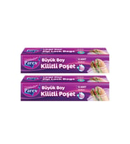 Kilitli Buzdolabı Poşet Büyük Boy 12'li 26 x 28 cm İkili Set