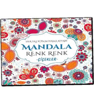 Mandala Renk Renk Çiçekler