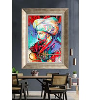 GÜMÜŞ ÇERÇEVELİ PASPARTULU TABLO C508