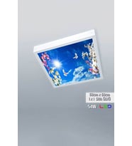 1x1-tekli-60x60-tavana Yapışık Led Panel-54w-sıva Üstü Avize-kolay Montaj-kuşlu- Led