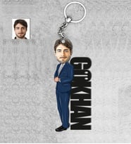 Kişiye Özel İsimli Öğretmen Erkek Ahşap Anahtarlık-