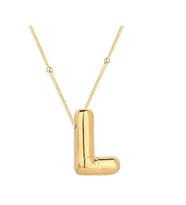 Gümüş Gold Balon L Harfi Kadın Kolye CSR2185069