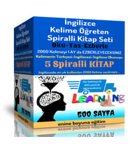 İngilizce Kelime Öğreten Spiralli Kitap Seti  (5 Süper Kitap)