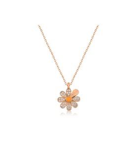 Gümüş Rose Papatya Seviyor Kadın Kolye CSR2180679