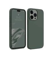Apple iPhone 15 Pro Max Kılıf First Silikon - Koyu Yeşil