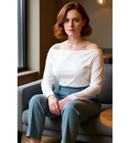 Kadın Carmen Madonna Yaka Esnek Dökümlü Örme Crop Bluz Cool & Comfort Tarzı Günlük Kullanıma