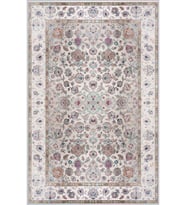 Eliana Home Baskılı, Yıkanabilir Kaymaz Taban Salon Halısı LNA1480 100x150 cm (Bej)