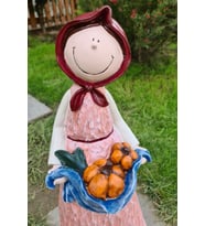Ella's Design Studio Kabak Tutan Kadın Heykeli, Garden Bahçe Koleksiyonu, Bahçe Heykelleri Dekorasyon