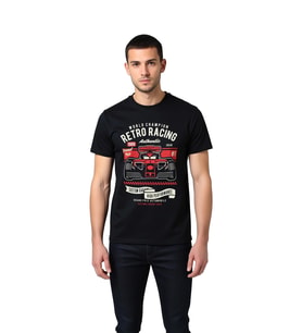 Erkek Retro Yarış Baskılı Tişört %100 Pamuk Crew Neck Kısa Kol Grand Prix Tasarım Günlük Rahat Şık