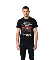 Erkek Retro Yarış Baskılı Tişört %100 Pamuk Crew Neck Kısa Kol Grand Prix Tasarım Günlük Rahat Şık