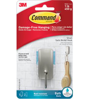 BATH33-SN-ES Banyo Kancaları, 1 Paket, Saten Nikel