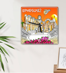 Efes Tasarımlı Duvar Saati