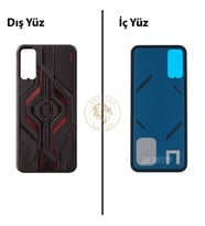 Infinix GT 30 Pro Koyu Alev Uyumlu Arka Kapak Arka Cam Batarya Pil Kapağı Lazer Kesim Back Cover