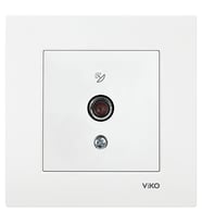 VİKO Karre Uydu Prizi F Konnektörlü Geçişli (10dB) Beyaz (Çerçevesiz) 90967X38 VİKO