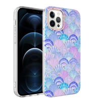 Uyumlu Model Apple iPhone 12 Pro Max Kılıf Desenli Bella Kapak (Lila)