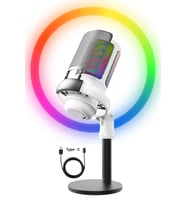 RGB Mikrofon Seti Stream sGaming Işıklı Mikrofon Ses Kayıt Cihazı