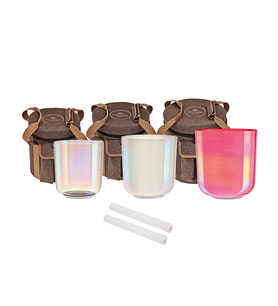 Meinl Sonic Energy 3-Parça Essence Crystal Singing Bowl Set (E4 / B3 / G3, 440 Hz)