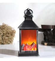 Şömine Dekoratif Yapay Led Alevli Şömine Pilli 24 Cm