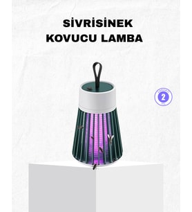 Şarjlı Mor Işıklı Sivrisinek Öldürücü Lamba – Sessiz ve Kimyasal İçermez