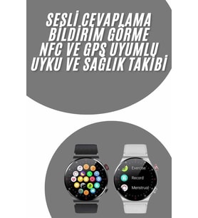 Akıllı Saat Uyku Ve Sağlık Takibi Nfc Uyumlu Bluetoooth Bağlantılı Android İos Uyumlu