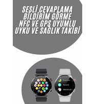 Akıllı Saat Uyku Ve Sağlık Takibi Nfc Uyumlu Bluetoooth Bağlantılı Android İos Uyumlu