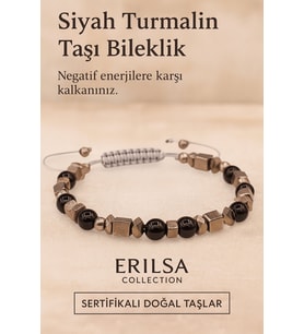 Sertifikalı Koruyucu Siyah Turmalin Taşı Bileklik Negatif Enerjiyi Engeller ve Güç Kazandırır (Çok Renkli)