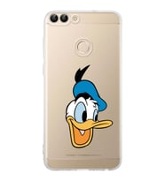 Huawei P Smart  Kamera korumalı Kapak Donald Duck Tasarımlı  Şeffaf Kılıf