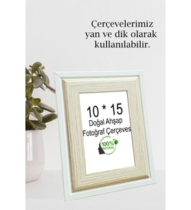 Beyaz Ahşap 10*15 Çerçeve