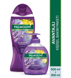 Palmolive Aroma Sensations So Relaxed Banyo Ve Duş Jeli 500 Ml + So Relaxed Sıvı El Sabunu 300 Ml