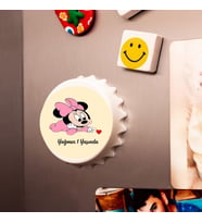 Çılgıntrend İsme Özel Baskılı Minnie Mause Doğum Günü Açacak Magnet 10 adet
