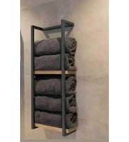 METAL AHŞAP BANYO HAVLULUK.