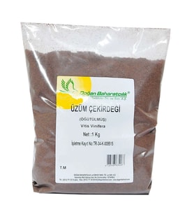 Üzüm Çekirdeği Öğütülmüş Doğal 1000 Gr Paket