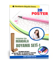 Mandala Boyama Seti-1 (20 Süper POSTER MANDALA)